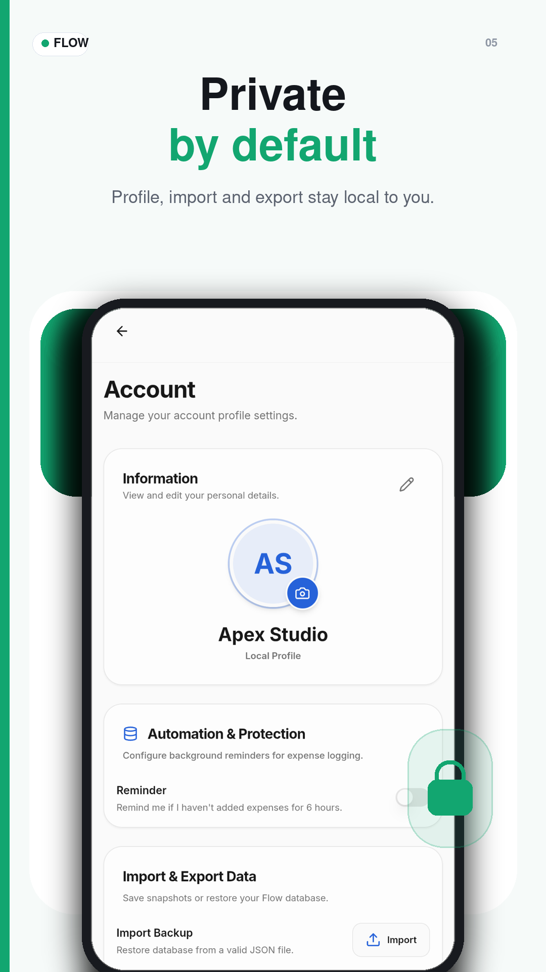 Backup Settings Screen